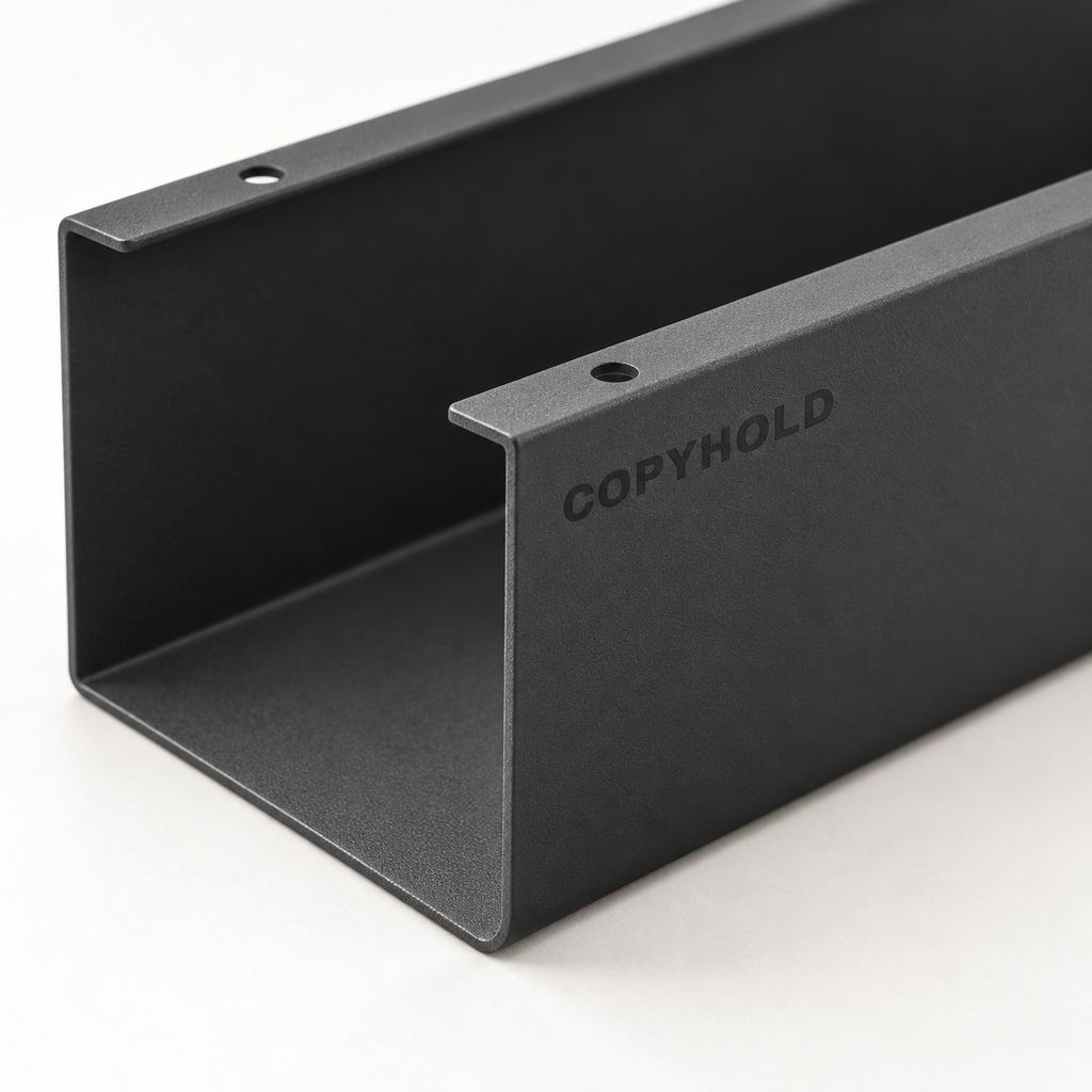Copyhold Cable Tray in Charcoal, detail view