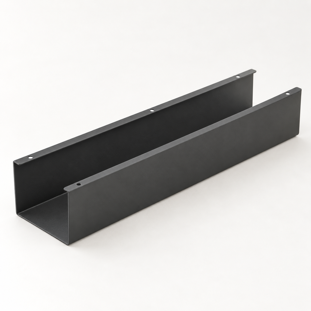 Copyhold Cable Tray in Charcoal, three-quarter view