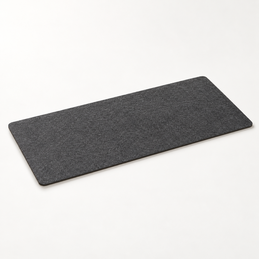 Copyhold Desk Mat Large in Charcoal, three-quarter view