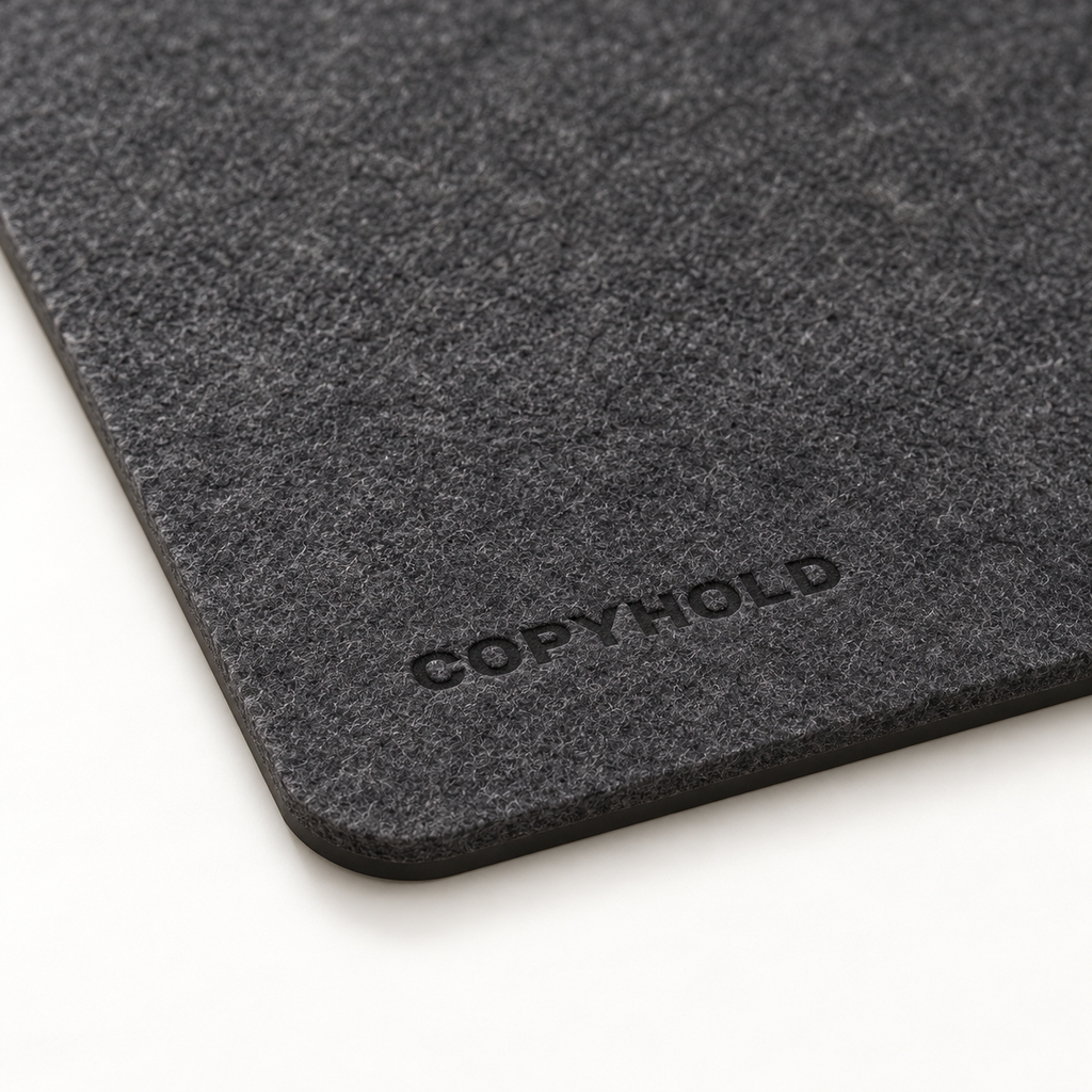 Copyhold Desk Mat Medium in Charcoal, detail view