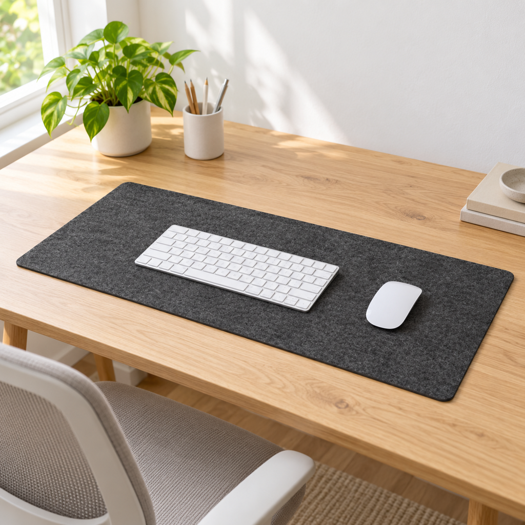 Copyhold Desk Mat Medium in Charcoal, lifestyle view