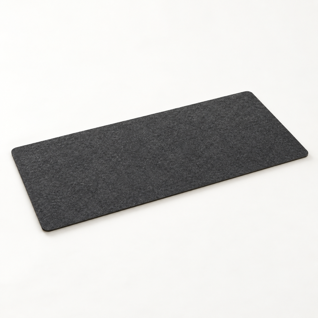 Copyhold Desk Mat Medium in Charcoal, three-quarter view