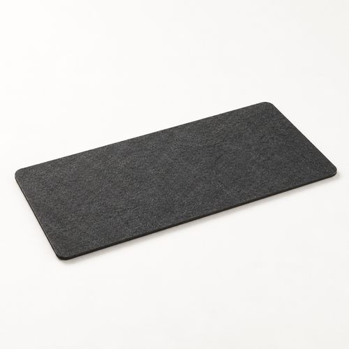 Copyhold Desk Mat Small in Charcoal, three-quarter view
