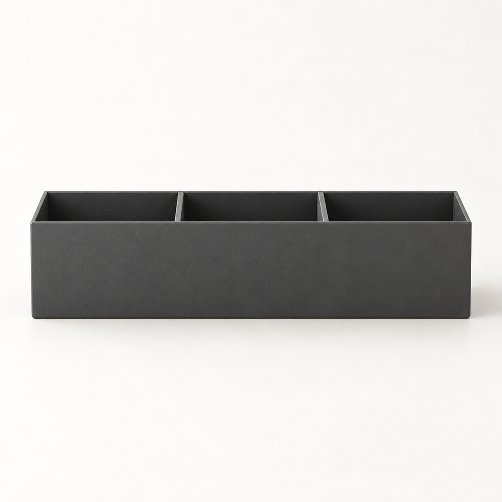Copyhold Desk Organizer in Charcoal, front view
