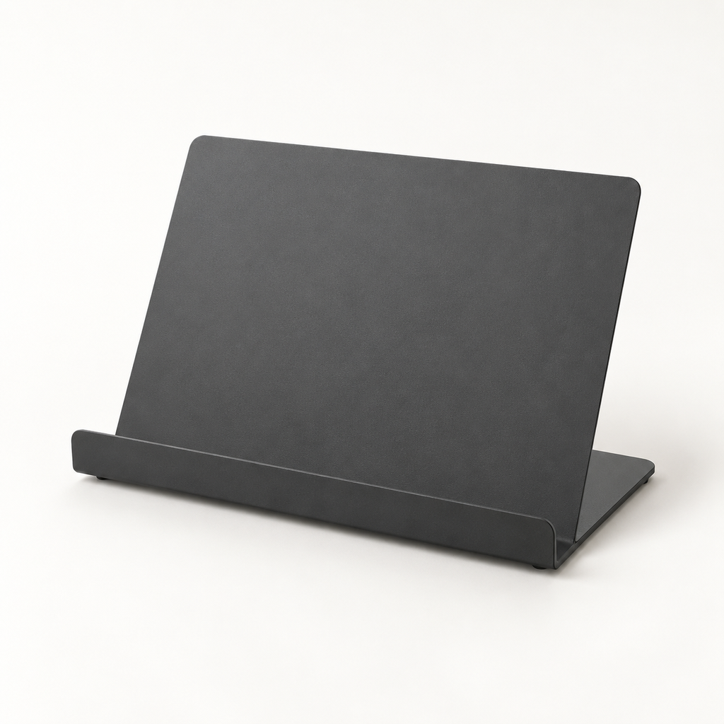 Copyhold Document Holder in Charcoal, three-quarter view