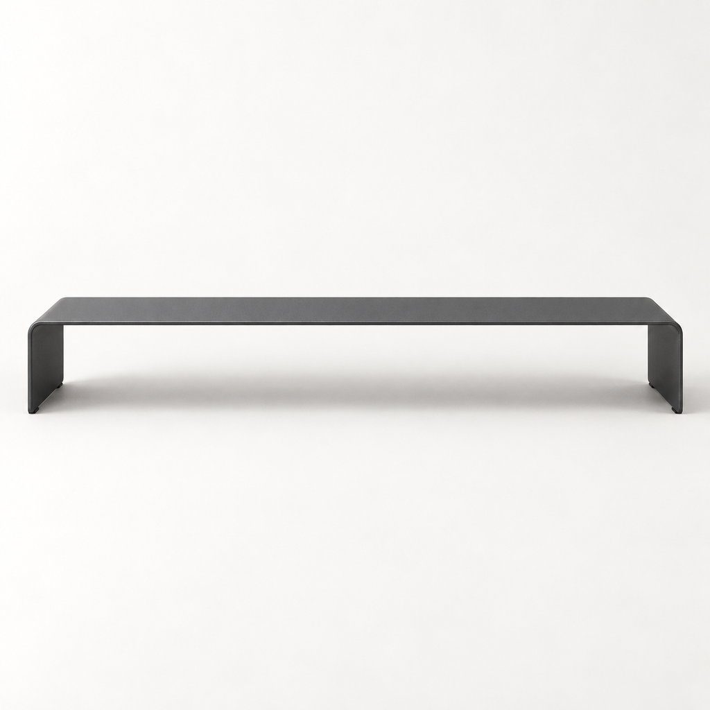 Copyhold Monitor Stand Wide in Charcoal, front view