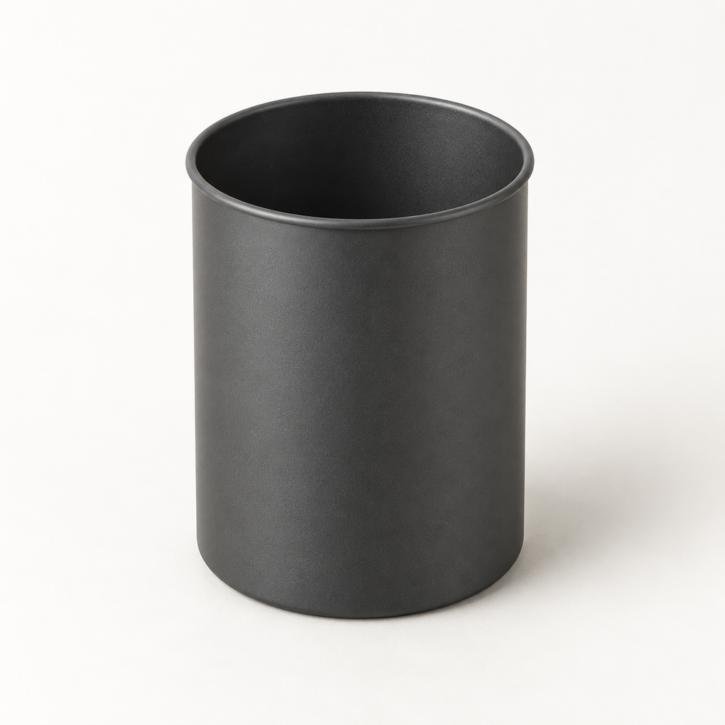 Copyhold Pen Cup in Charcoal, three-quarter view